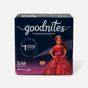 Goodnites Girls&rsquo; Nighttime Bedwetting Underwear, XS (28-43+ lbs), 44 ct.